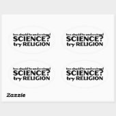 科学を理解するには愚か過ぎる? 楕円形シール (シート)