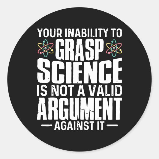 科学を理解できないこと ラウンドシール (正面)