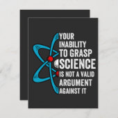 科学を理解できないのは有効な引数ではありません サンキューカード (正面/裏面)