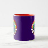 科学を祝って下さい! 虹原子(科学3月) ツートーンマグカップ (中央)