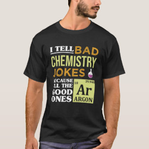 科学アおもしろいルゴン定期表化学ジョーク Tシャツ