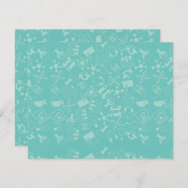 科学アイコンのパターンのポストイットノート