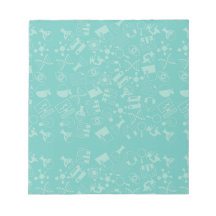 科学アイコンのパターンのポストイットノート