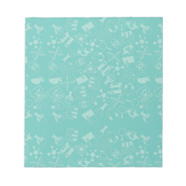 科学アイコンのパターンのポストイットノート ノートパッド