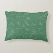 科学アイコンパターン小さい科学者部屋の装飾 アクセントクッション (裏面)