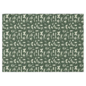 科学アンティーク虫クリームとグリーン テーブルクロス (正面(横))