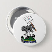 科学オーストラリア-コアラのための3月 缶バッジ (正面&裏面)