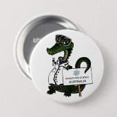 科学オーストラリア-ワニ-のための3月 缶バッジ (正面&裏面)