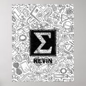 科学カスタムモノグラム – シグマ記号ポスター ポスター (正面)