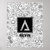 科学カスタムモノグラム – デルタシンボルポスター ポスター (正面)