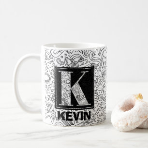 科学カスタムモノグラム – Letter K Coffee Mug コーヒーマグカップ