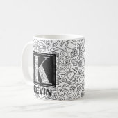 科学カスタムモノグラム – Letter K Coffee Mug コーヒーマグカップ (正面左)