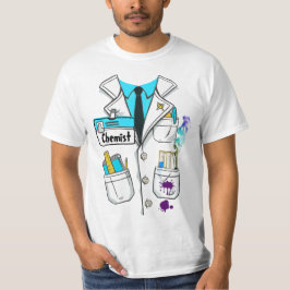 科学カスタム化学者の名前タグラボコートの衣装 Tシャツ