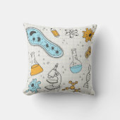 科学カッコいいギーク生物学アート クッション (正面)