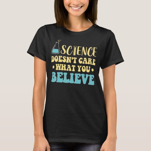 科学カッコいい女子男性へ科学 Tシャツ (正面)