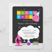 科学ガーリーパーティの招待状 招待状 (正面)