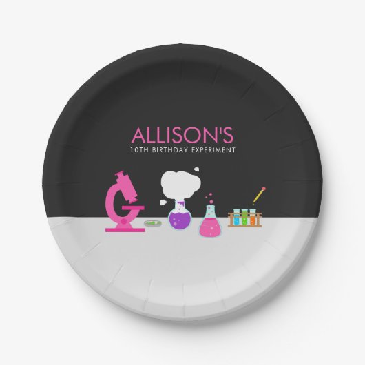 科学ガーリーパーティー ペーパープレート (正面)