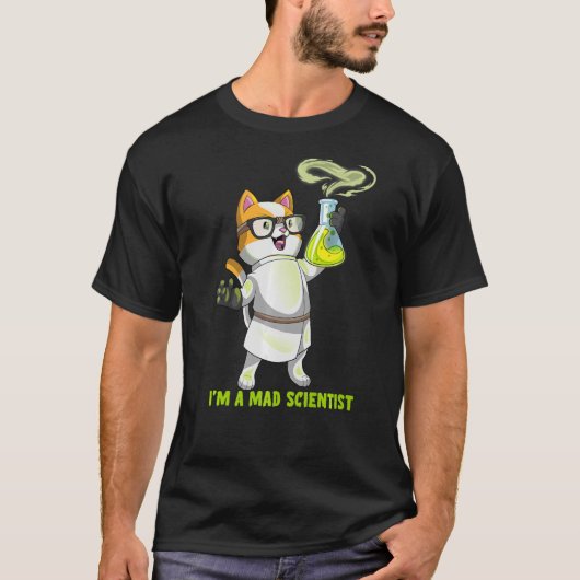 科学キャット化学不機嫌科学者キットンカチオン Tシャツ (正面)