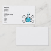 科学ギークビーカーとクロスボーンデザイン 名刺 (正面/裏面)