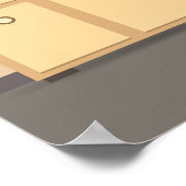 科学クラスのスケルトン ポスター (角)