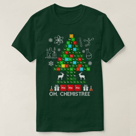 科学クリスマスオーケストリー化学 Tシャツ (デザイン正面)
