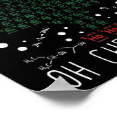 科学クリスマスツリー化学おもしろい化学者 ポスター (角)