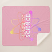 科学クールおもしろい引用文ガーリーピンク シェルパブランケット (正面(横))