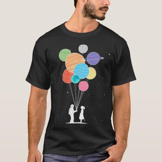 科学クール天文学の宇宙惑星Tシャツ Tシャツ (正面)