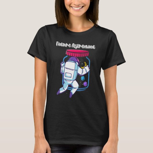 科学ジュニア宇宙飛行士宇宙旅行ジャー未来A Tシャツ (正面)