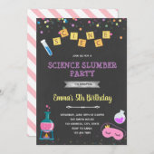 科学スランバー誕生日パーティー 招待状 (正面/裏面)