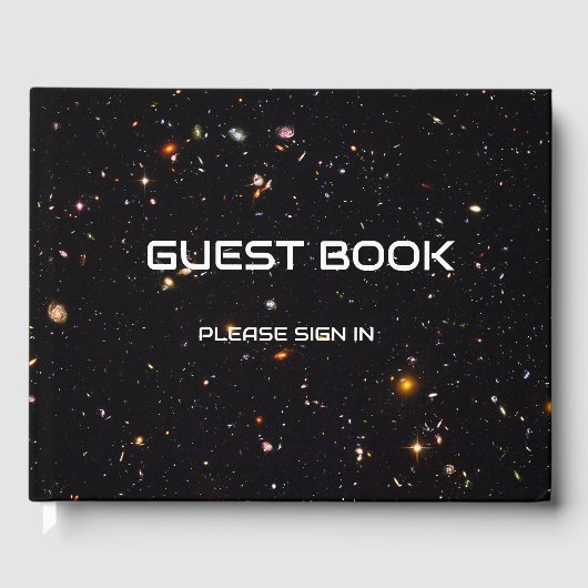 科学テーマと深い宇宙写真 ゲストブック (正面)