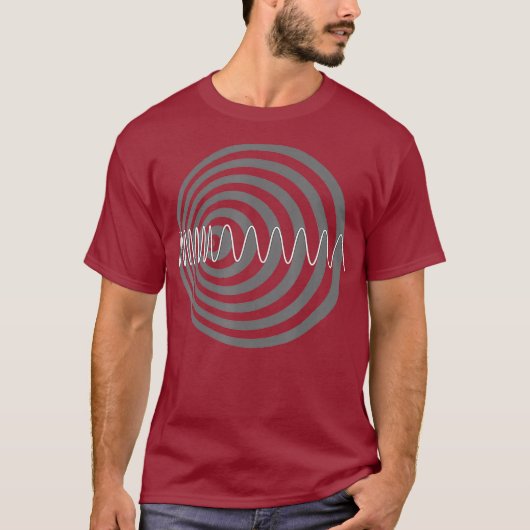 科学ドップラー効果図 Tシャツ (正面)