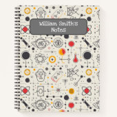 科学ドローイングI カスタムネーム キッズ バックトゥスクール ノートブック (正面)