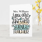 科学パーソナライズされた先生サンキューカード カード (黄色い花)