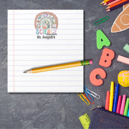 科学パーソナライズされた先生ボホレインボーアップル ノートパッド