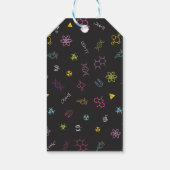 科学パーティーのラベルのピンク ギフトタグ (裏面)