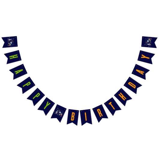 科学パーティー バンティングフラッグ (全)