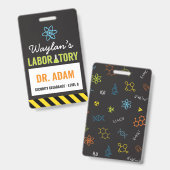 科学パーティーIDバッジ科学者バッジ バッジ (表裏)