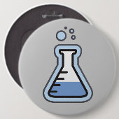 科学ビーカー 缶バッジ (正面&裏面)