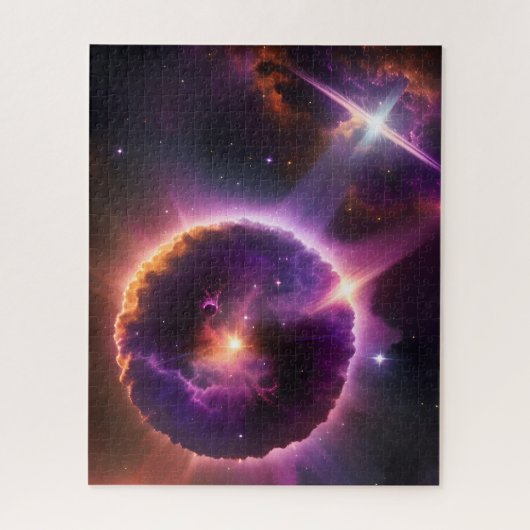 科学フィクション宇宙パープル宇宙 ジグソーパズル (縦)
