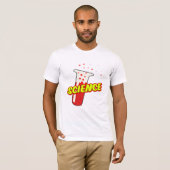 科学フラスコの漫画 Tシャツ (正面フル)