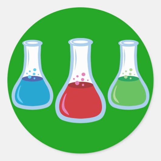 科学フラスコ ラウンドシール (正面)
