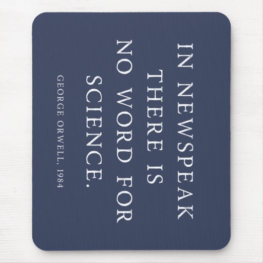 科学フリーオーウェル引用文の検閲 マウスパッド (正面)