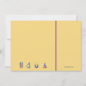 科学フレーム誕生日パーティーへの招待 招待状 (裏面)