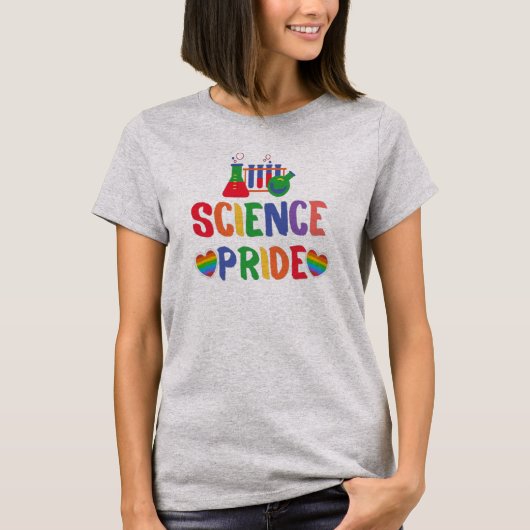 科学プライド：レインボープライド月 Tシャツ (正面)