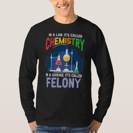 科学プン化学者ラボ内の化学と呼ばれる Tシャツ (正面)