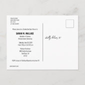 科学モダン学士号招待状 案内ポストカード (裏面)