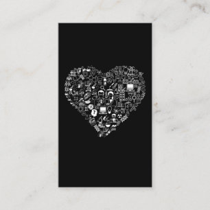 科学ラブ数学物理化学ハート 名刺