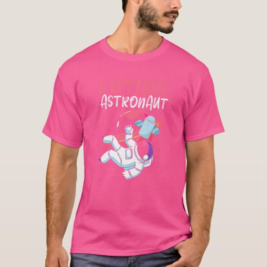 科学ロケット惑星宇宙未来 Tシャツ (正面)
