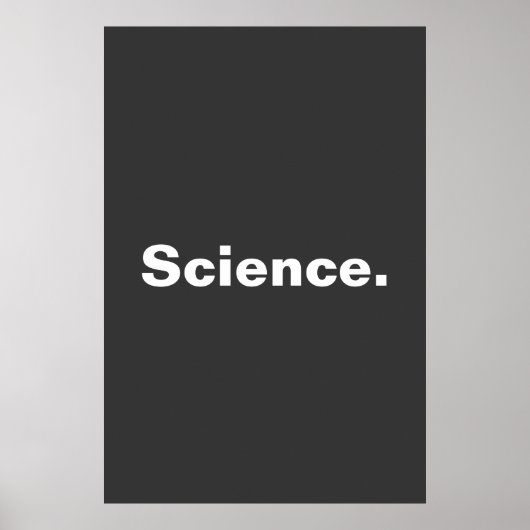 科学ワンワードミニマリズムデザイン ポスター (正面)